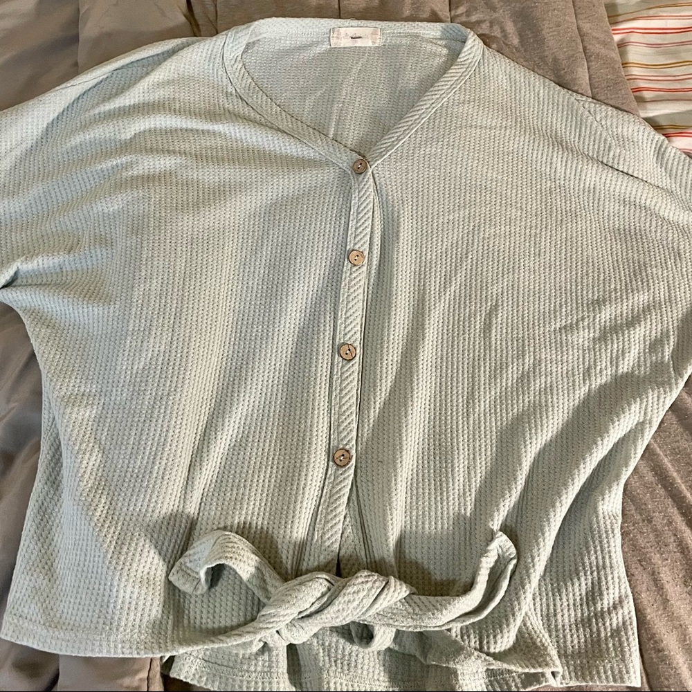 Altard State boho mint green blouse